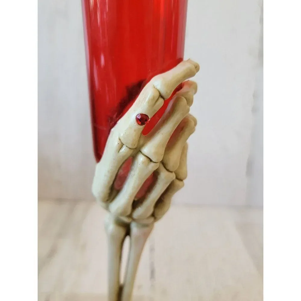 Easter unlimited Halloween skeleton hand champagne‎ flute cup decor